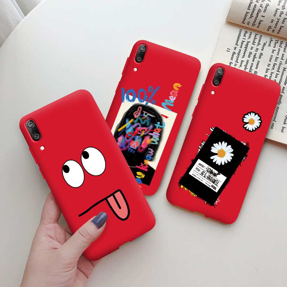 Dành Cho Huawei Y7 Pro 2019 Ốp Điện Thoại, Ốp Lưng Mềm Chống Sốc Thiết Kế Họa Tiết Quả Bơ Hoa Hướng Dương Siêu Mỏng Dễ Thương