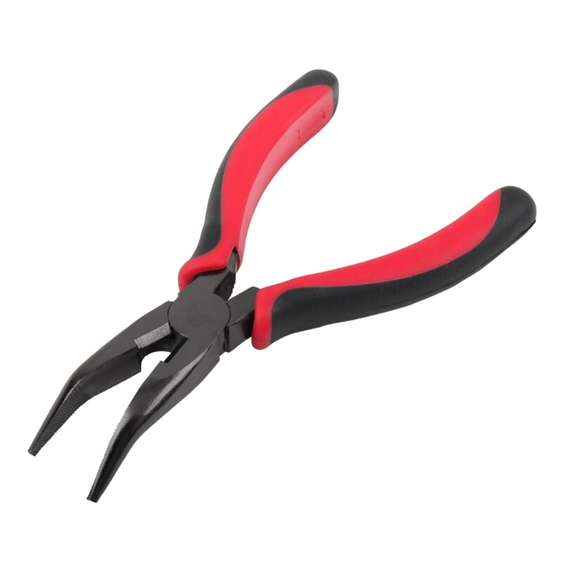 Rustproof Curved Nose Pliers 6 Inch Needle Nose Pliers Wire Cutting Pliers Stripping Tools Hardware Handmade Accessories