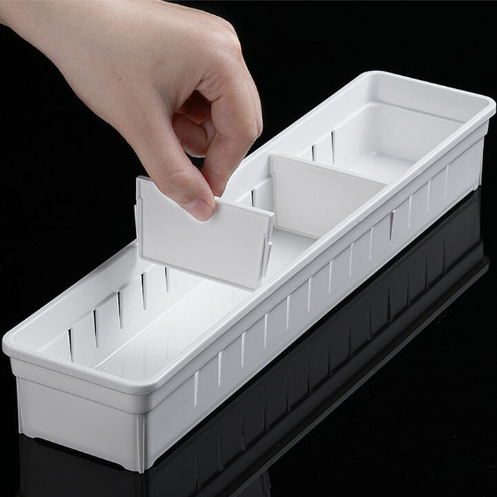3PCS Adjustable Kitchen organizer Cutlery Drawer Organizer, Flatware Drawer Tray for Silverware, Serving Utensils, Multi-Purpose Storage for Kitchen, Office, Bathroom Supplies Kitchen Cutlery Partition Divider Cabinet Box Plastic Drawer Storage Organizer