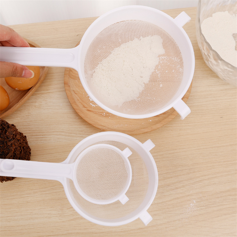 Nhà bếp cầm tay nhựa tái sử dụng lưới bộ lọc lá trà sàng lọc rây bột colander soymilk phin cà phê phụ kiện nhà bếp