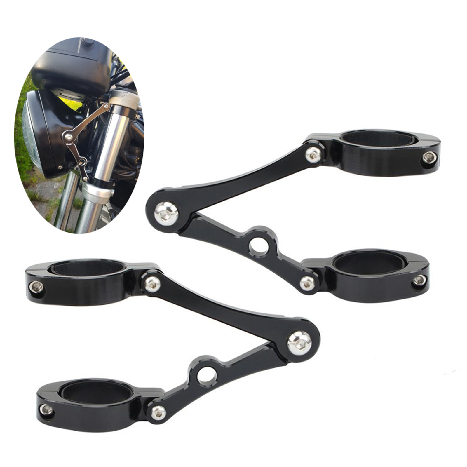 Gazechimp 2pcs Motorbikes Headlight Bracket Mount Clamp 39mm-41mm Fork Tube for Suzuki