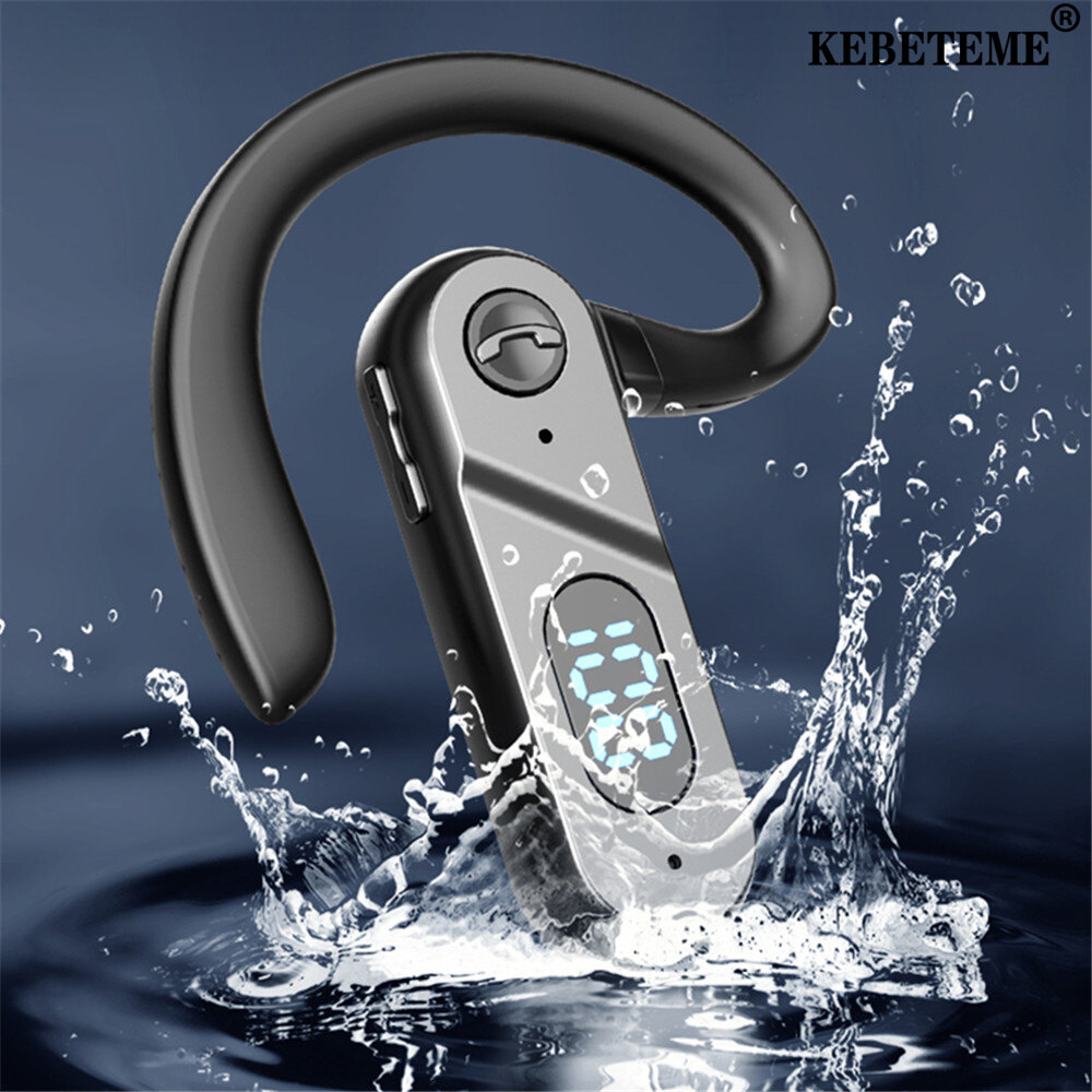 KEBETEME Bone Conduction Headphones Bluetooth Wireless Earphones Waterproof Sports Headset with Mic for Workouts Running Driving