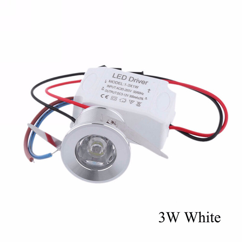 1 3W Recessed Mini Spotlight Lamp Ceiling Mounted LED Downlight Ceiling Light