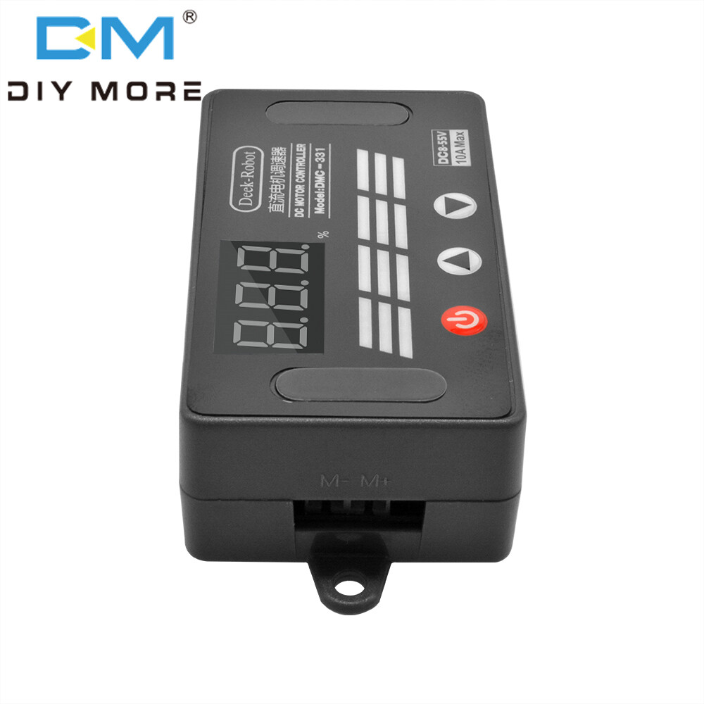 【100% Original】diymoreDC 8-55V DC PWM Motor Speed Controller LED Digital Switch Accelerate Decelerate Power-off Permanent Memory 12V 24V 36V 48V
