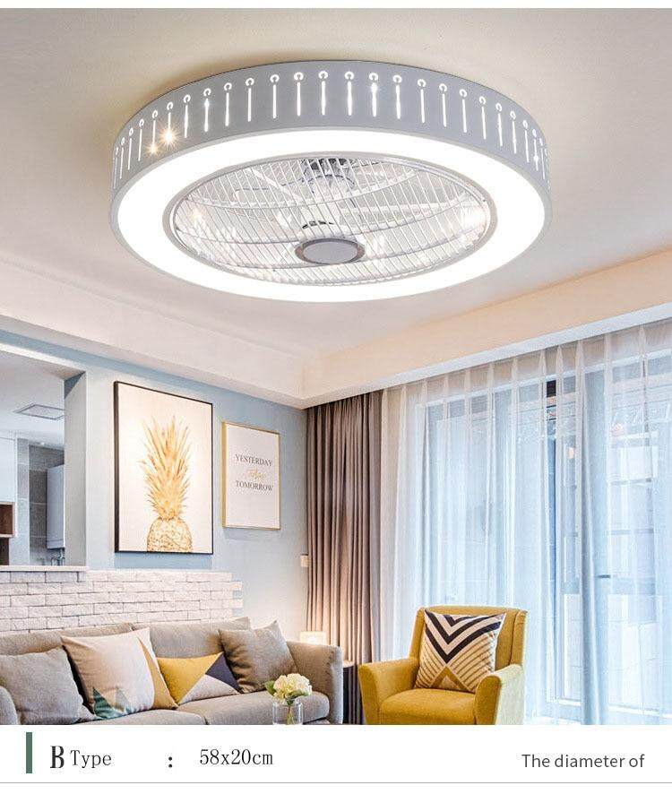 Modern Ceiling Fan Lights Dining Room Bedroom Living Remote