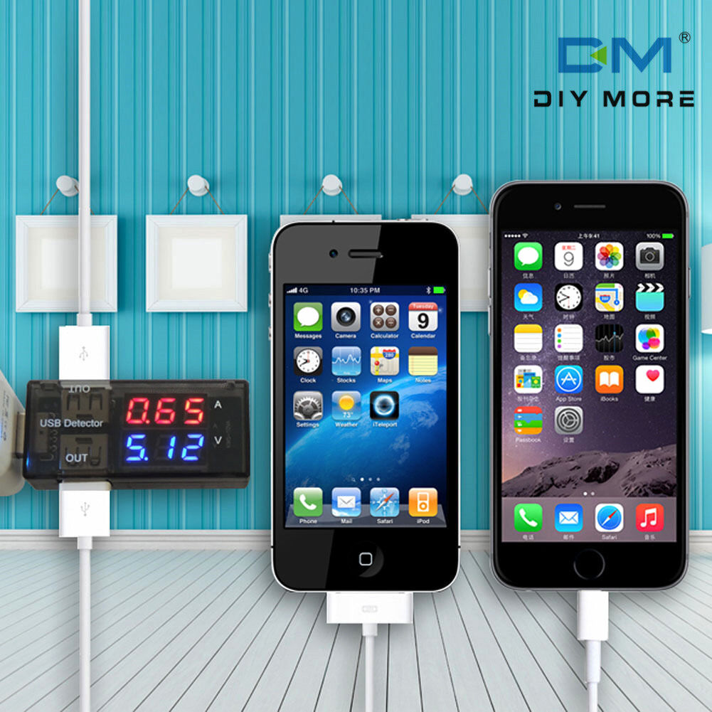 USB Charger Doctor Current Voltage Charging Detector Battery Voltmeter Ammeter Tester Multimeter USB Tester Mobile Power Panel Monitor Gauge DC LED Display