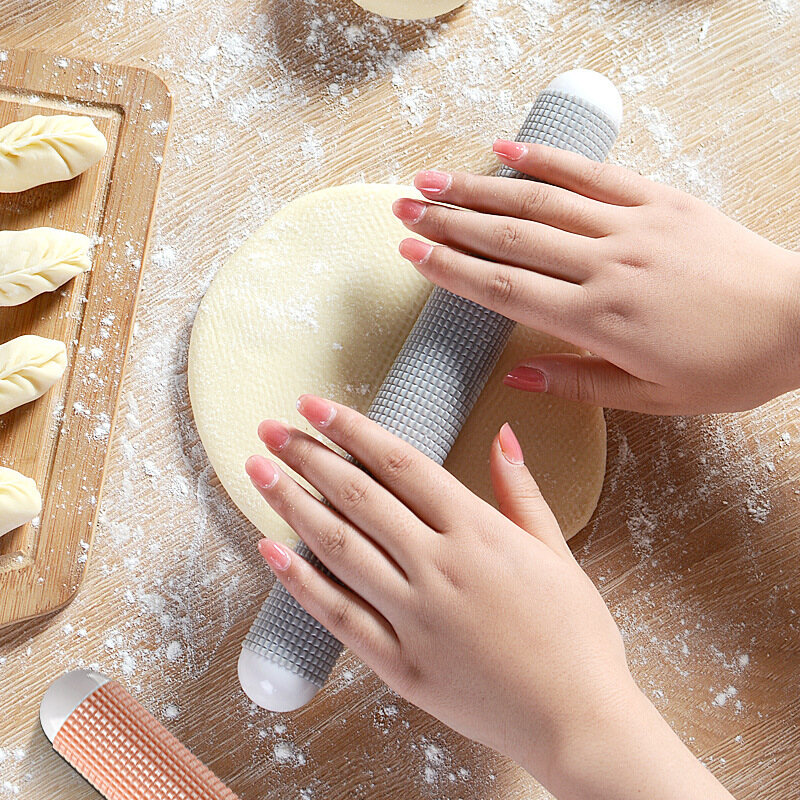 Houseeker 2 Kích Thước Silicone Cán Pin Tay Cầm Bằng Gỗ Không Dính Dough Lăn Pizza Pastry Baking Phụ Kiện Cookie Dụng Cụ Nhà Bếp
