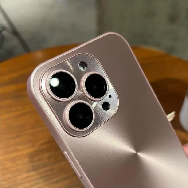 Cực quang sang trọng Matte Chống Sốc Ốp điện thoại cho iPhone 16 15 14 13 12 11 Pro Max 14 15 16 Plus hoa văn CD Cứng Cover Quay Lại silicon mềm Cạnh Ốp bảo vệ