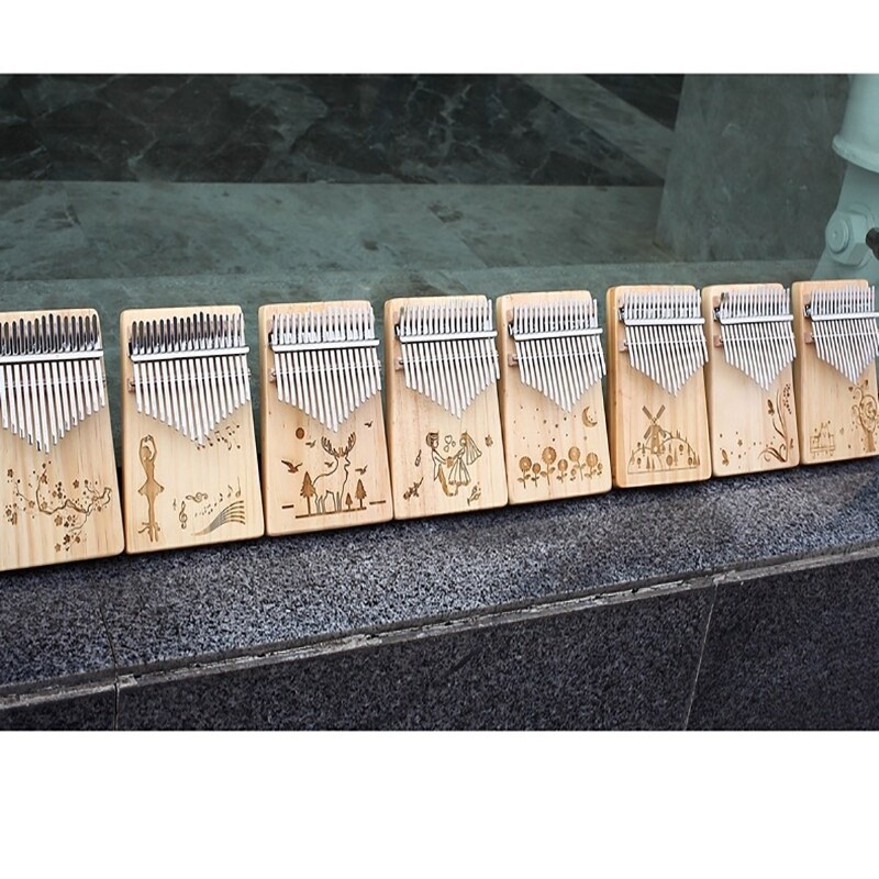 【Gift】17 Key Wooden Kalimba Thumb Piano Finger Percussion Instrument with Accessories Malaysia