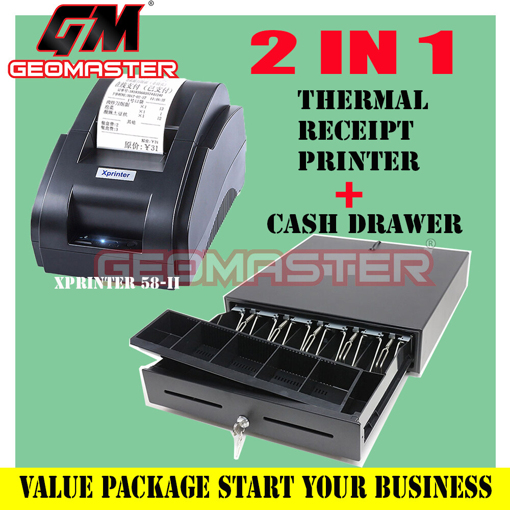 Value Cash Drawer & Receipt Printer Usb Resit Printer Lazada