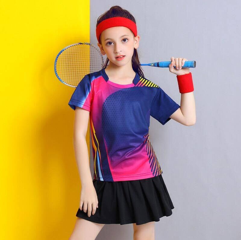 2024 Women s Badminton Skirt Set Short Sleeve Girls Tennis Shirt Ski Set Girls Table Tennis Set Children s Volleyball Set Sportswear Suitable for Girls Lazada