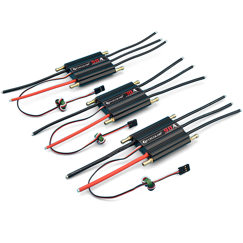 Flycolor Bộ Điều Khiển Tốc Độ 50A/70A/90A/120A/150A ESC Không Chổi Than Hỗ Trợ 2-6S BEC 5.5V/5A Cho Tàu Mô Hình Thuyền Điều Khiển Từ Xa