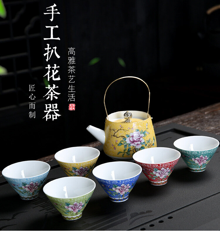 Modal Teh Set Penuh Set Kung Fu Kreatif Perniagaan Hadiah Teh Set Seramik Kotak Hadiah Seramik Hari Tembikar