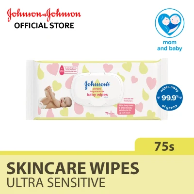 Johnson's Baby Skincare Wipes Ultra Sensitive Fragrance Free Wipes 75s