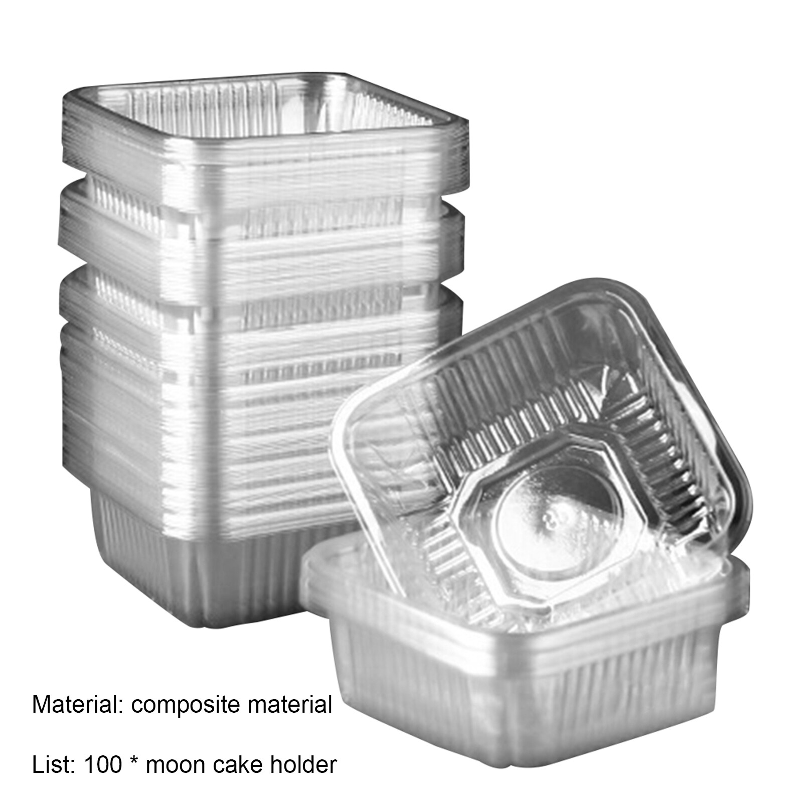 Mandari 100 PCs different sizes cake pan for mooncake food Pan waterproof thickened mooncake packaging box cake container various sizes cake pan supplies