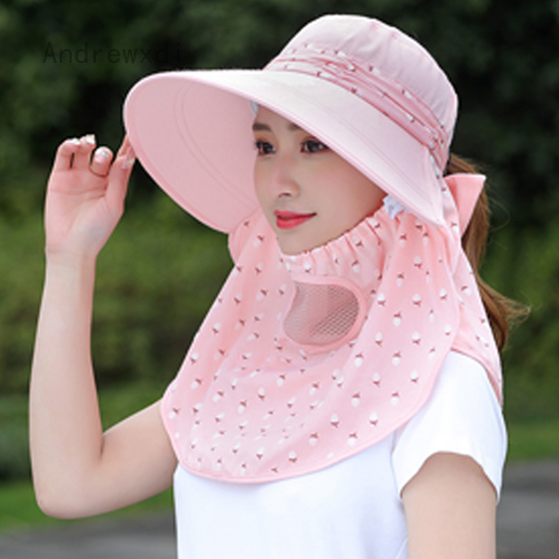 Andrewxdi Monique Mũ Chống Nắng Cotton Một Cỡ Cho Nam Nữ Mùa Hè UPF 50 + Mũ Chống Nắng Chống Tia UV Mũ Có Nắp Che Mặt Cổ Có Thể Tháo Rời Mũ Lưỡi Trai Đang Giảm Giá