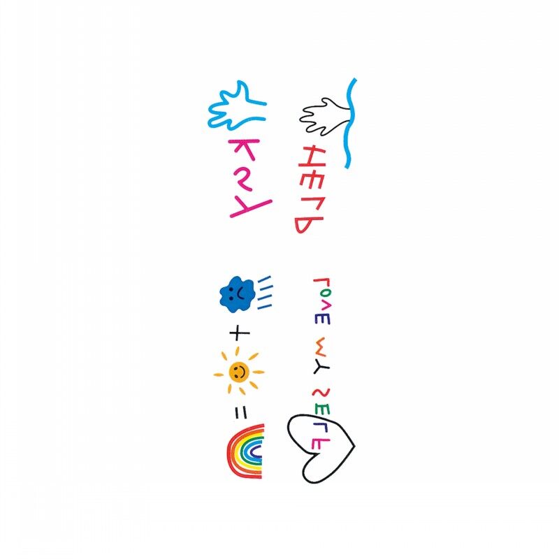 WOOLOVE 1PC Cute Tattoo Sticker Colorful Temporary Tattoos Small Fresh Waterproof Long Lasting Tattoo Stickers