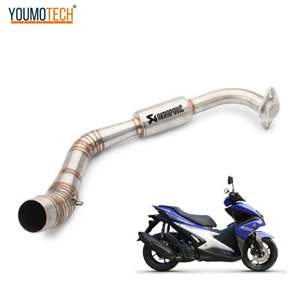 Motorcycle Exhaust System Middle Pipe Elbow Header Slip On With