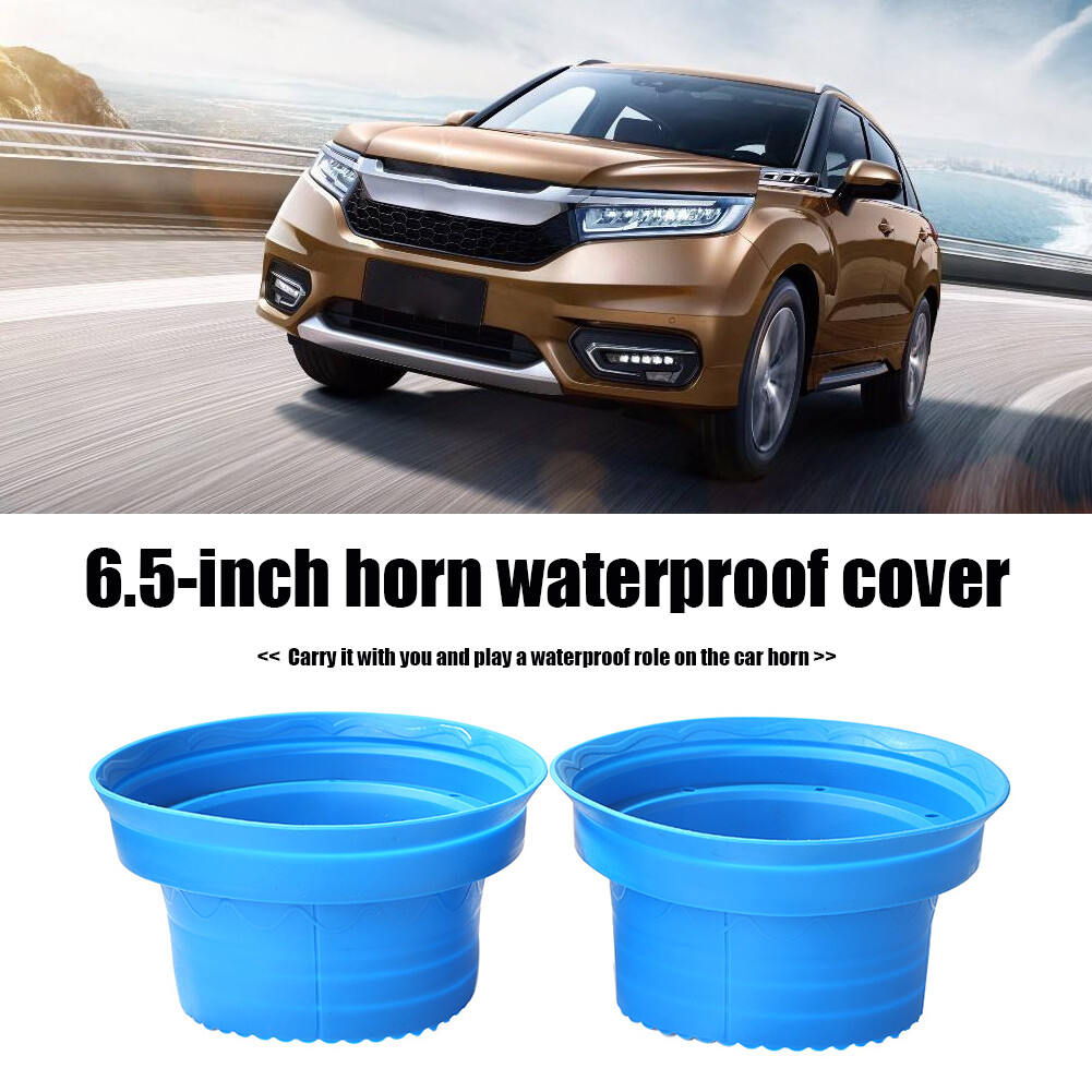 2 Chiếc Vỏ Loa Xe Hơi Chống Nước 6,5 Inch Miếng Đệm Sừng Gấp Được Bằng Silicon Mềm
