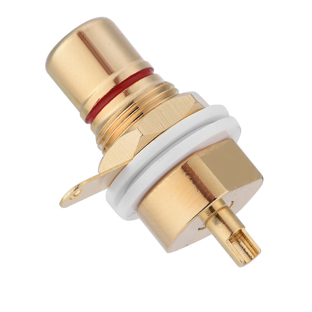 2 Cái Mạ Vàng Đồng Bảng Điều Khiển RCA Gắn Nữ Jack Terminal Ổ Cắm Kết Nối Âm Thanh