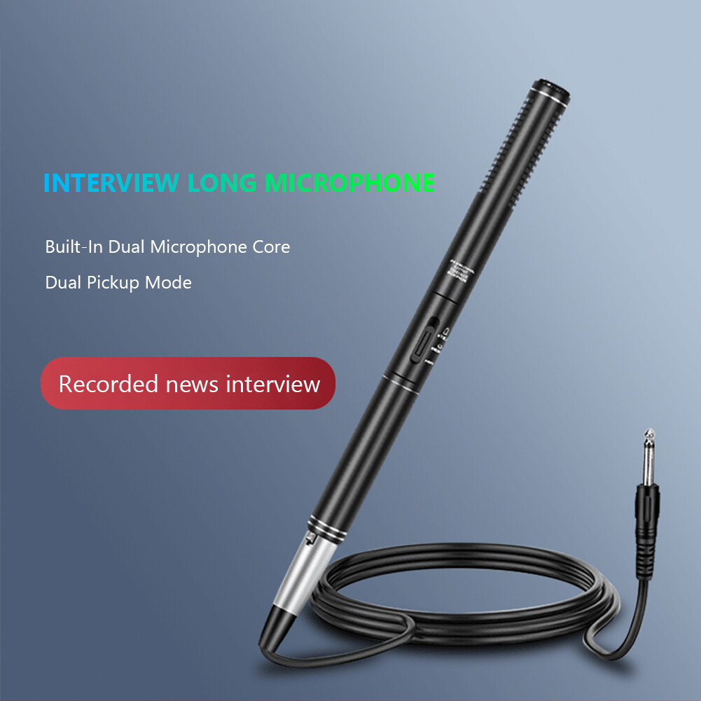 Microphone Interview Recording Youtube Live Mic for DSLR Camera Video Camcorder