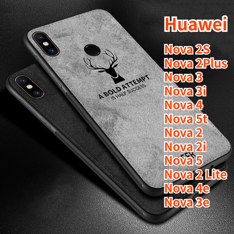 Rty rugged cloth phone case for huawei nova 5t huawei nova 3e huawei nova 4e huawei nova 3i huawei nova 2i cover huawei nova 2 lite huawei nova 2s huawei nova 2plus nova 3 huawei nova 4 nova 2 nova 5 super slim cloth pattern elk deer cover case