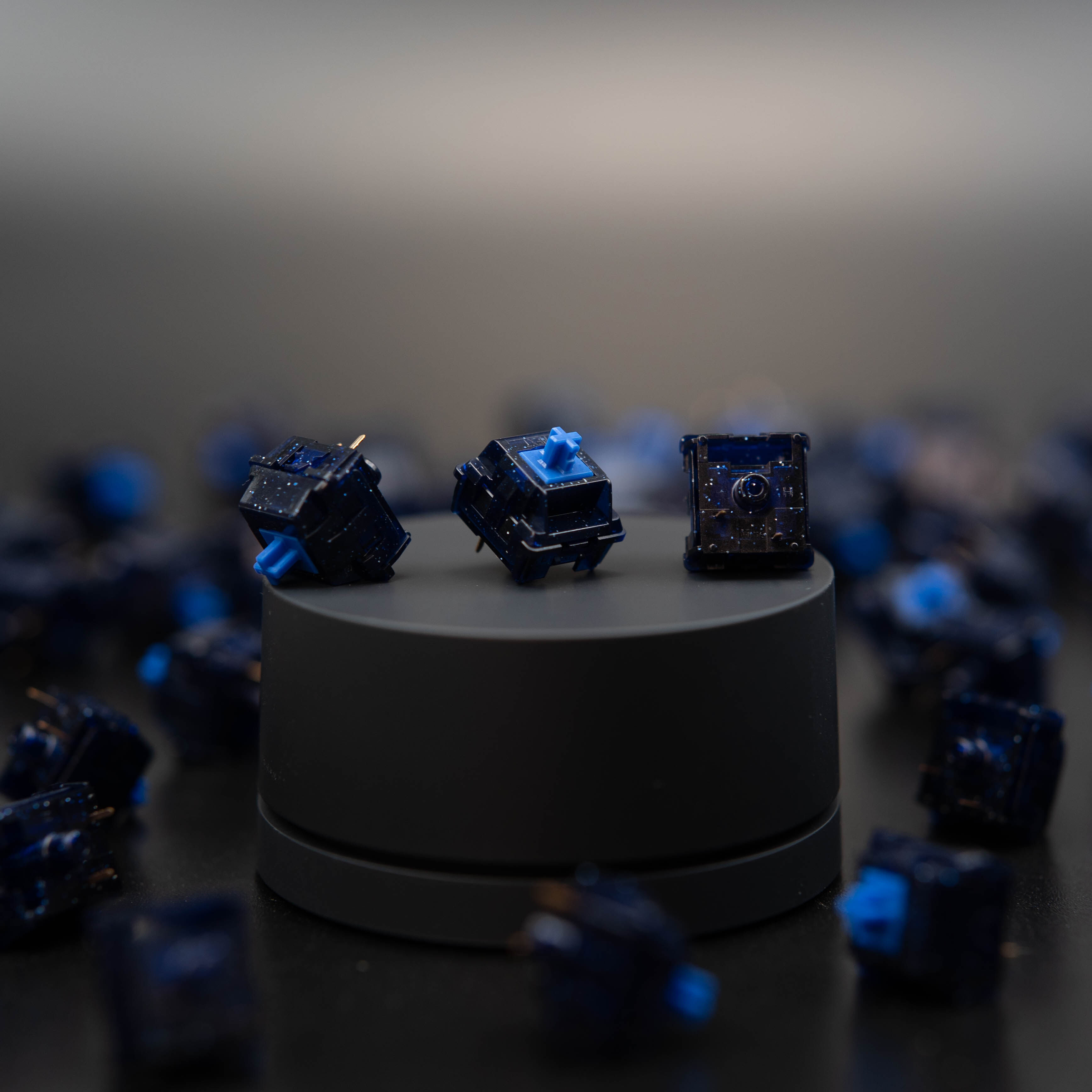 Mechanical Keyboard Switch Blue Star Switch [100pcs] 3pin Lubed Linear Switch Hot-swappable Single spring DIY For Mechanical Keyboard