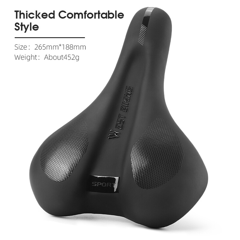 WEST BIKING Professional Bike Bicycle Saddle Anti-Slip Shockproof Cycling Seat Soft Hollow Cushion Road Bike Saddle Seat Bike Part