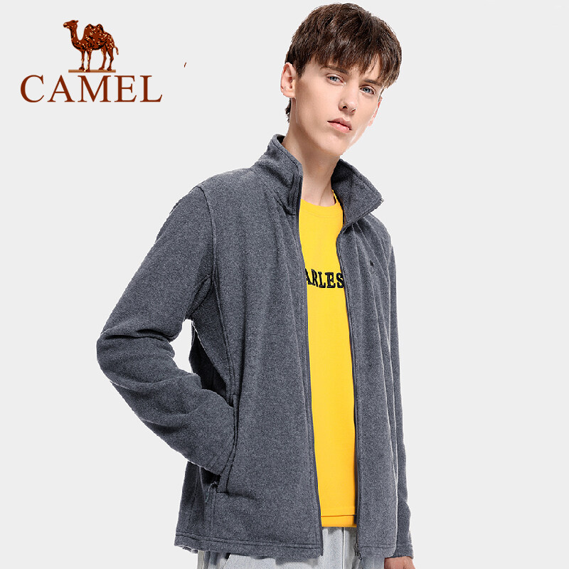 CAMEL men new fleece Slim warm collar coat