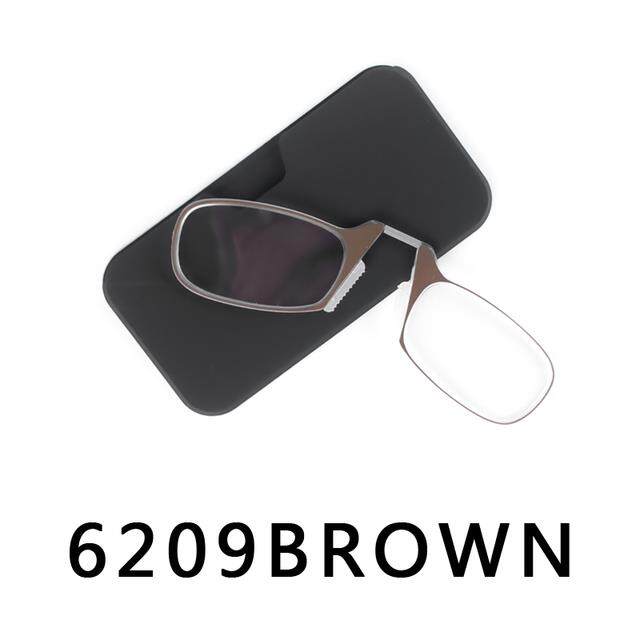 Nose Clip Reading Glasses without temples Men Tr90 Focus Plus Portable