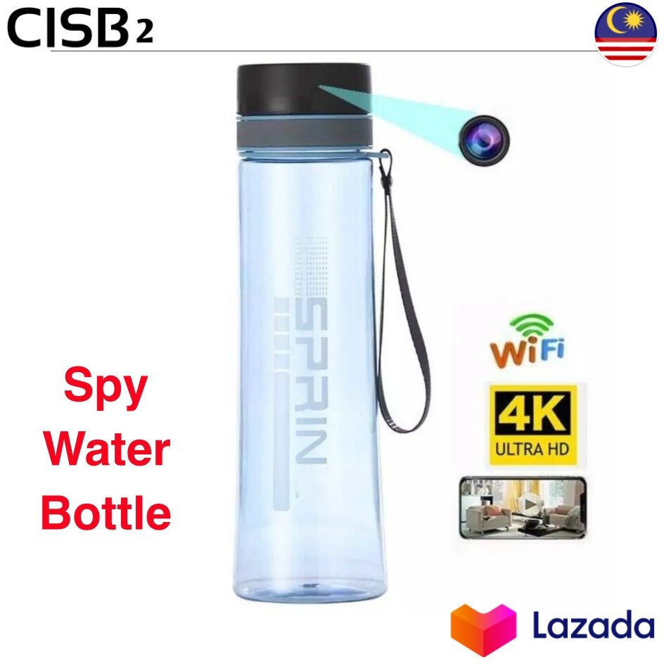 HD 4K Spy Water Bottle Portable WiFi Hidden Camera Video Recorder