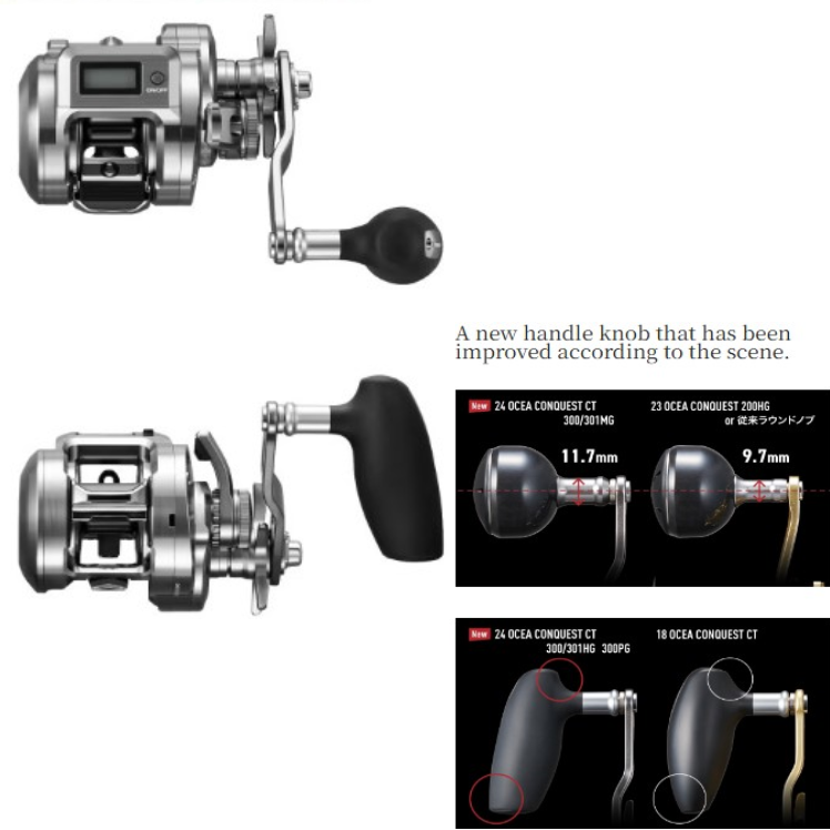 Shimano 2024'OCEA CONQUEST CT 300PG/300MG/301MG/300HG/301HG