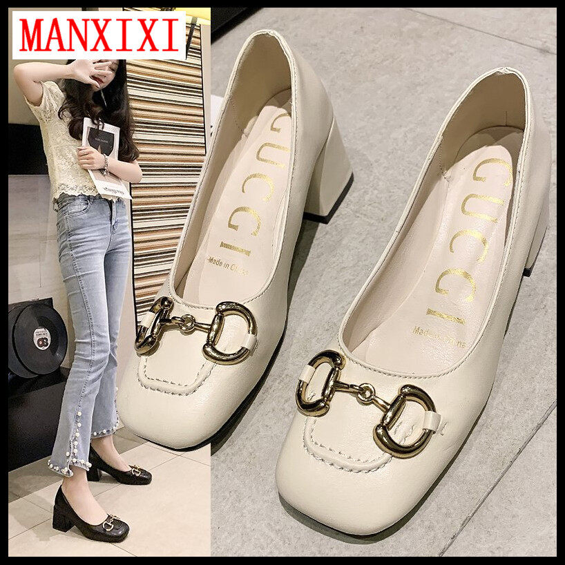 MANXIXI Brand Mules Sandals Fashion Candy Colors 2.36 Inches HIgh Heels Beautiful Loafers For Women (Size 35-40)
