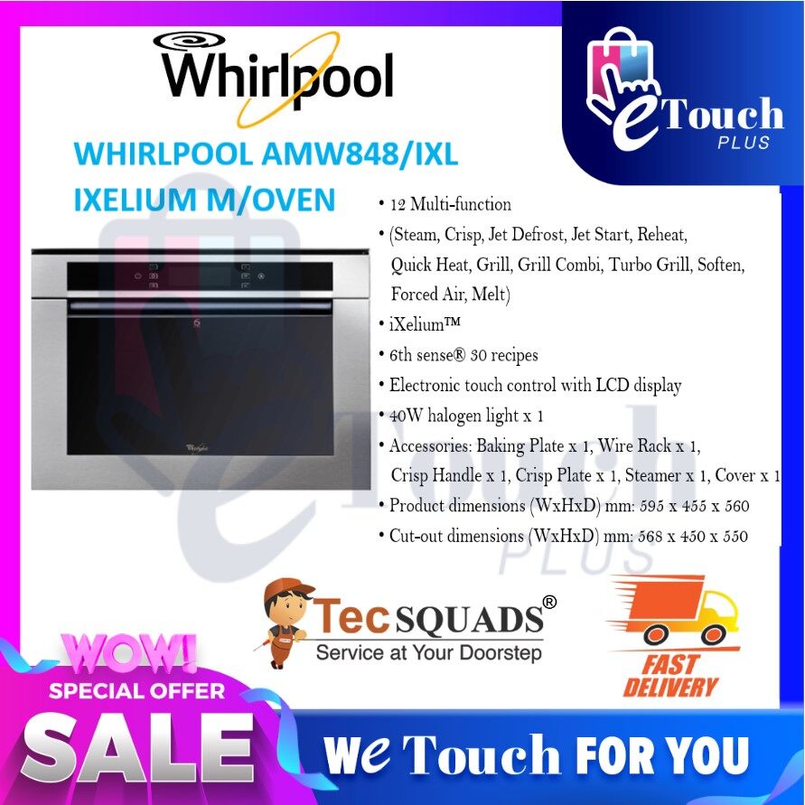 WHIRLPOOL [ AMW848/IXL ] BuiltIn IXELIUM Microwave Oven 40L / Ketuhar