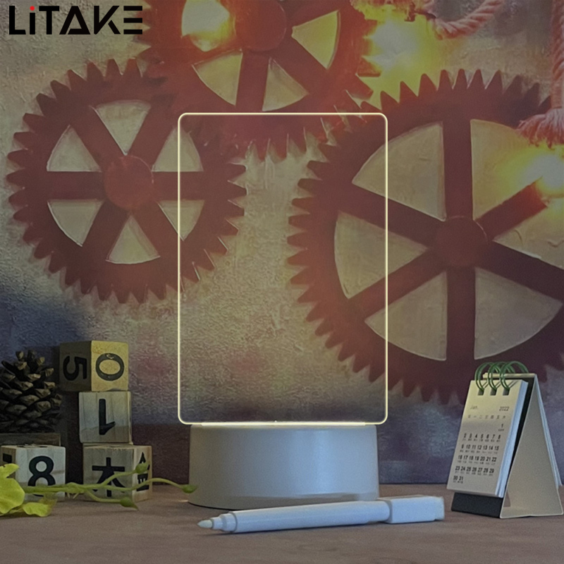 LITAKE Acrylic Note Board 3 Types Transparent Luminous Erasable Usb Message Board With Pen Gifts For Children