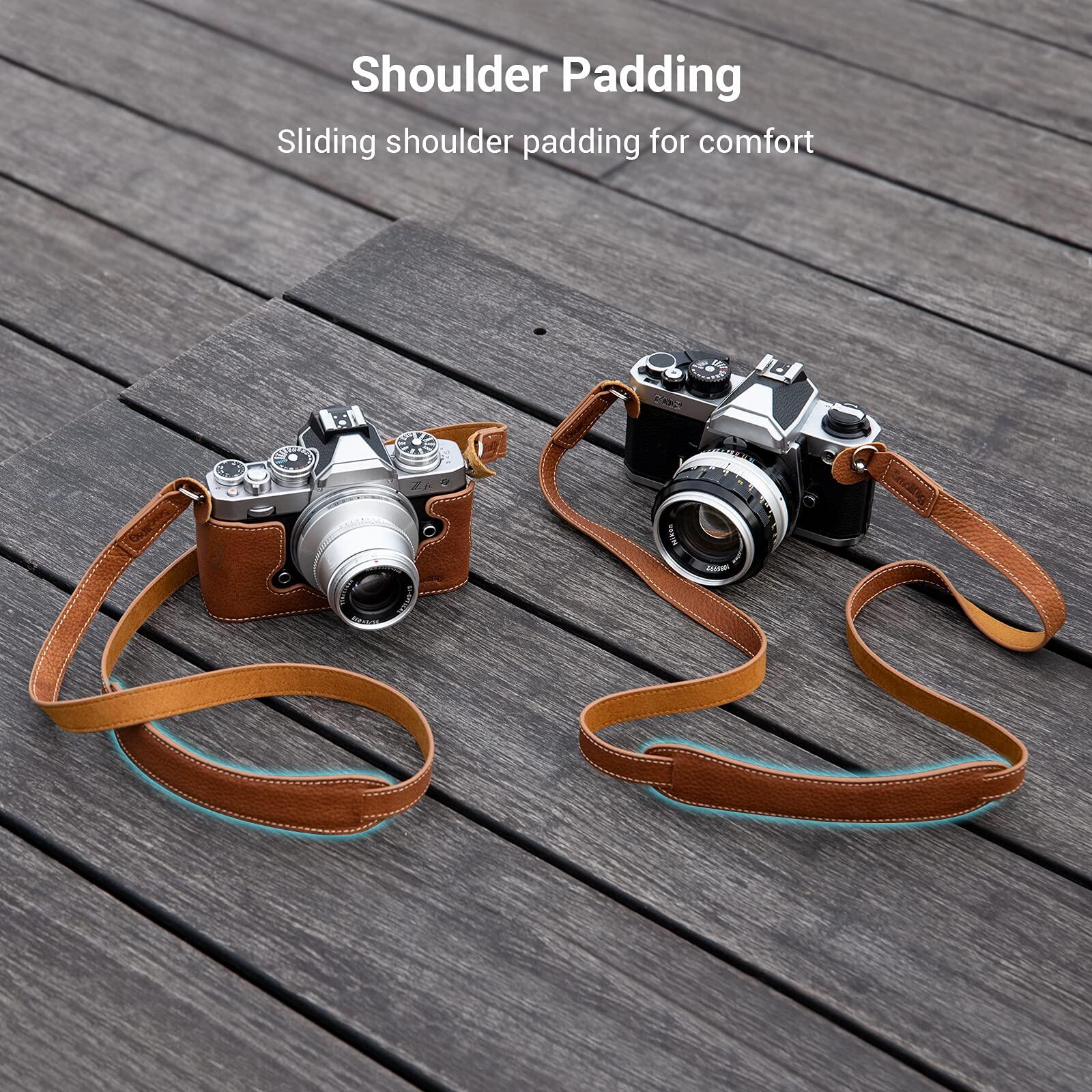 SmallRig Dây đeo máy ảnh bằng da (Tải trọng tối đa: 5KG) Dây đeo vai cổ điển Dây đeo cổ máy ảnh cho Fujifilm Sony Canon Nikon Mirrorless DSLR 3485