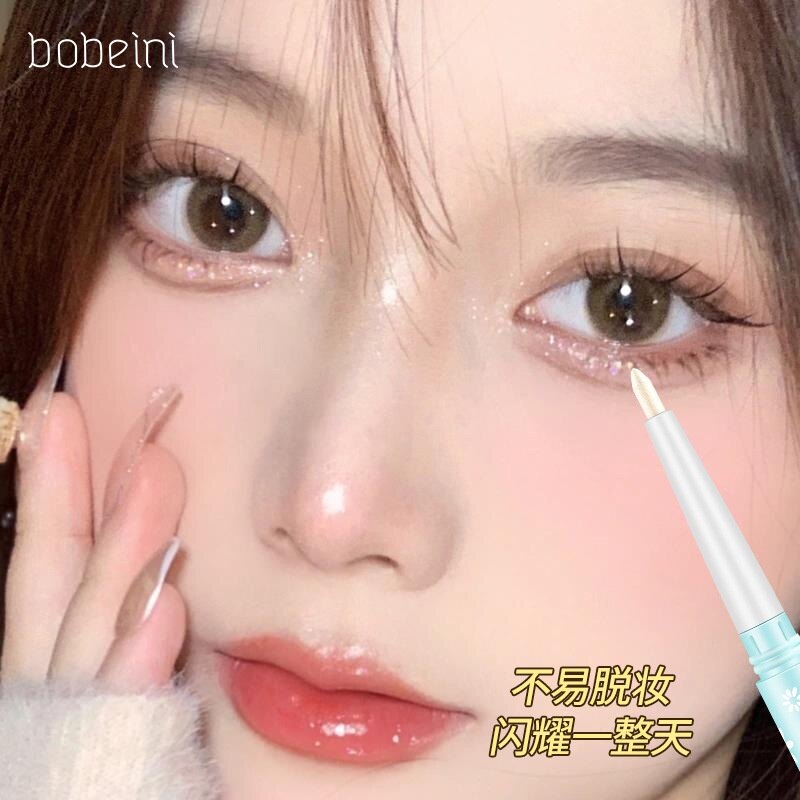 Bobeini Bút Phấn Mắt Màu Sắc Mịn Sáng Bóng Tự Động Nằm Silkworm Bút Duyên Dáng Lâu Dài