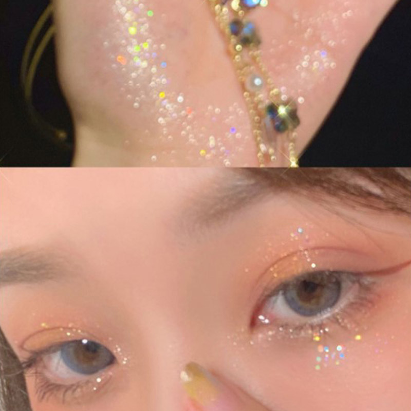 Dorisna Liquid Eyeshadow-Glitter Eyeshadow Waterproof Glitter Eyeliner Liquid Highlither Makeup Party Makeup Eye Shadow Pearl Light Flash Film Brilliant Pearl Long- lasting Eye Lying Silkworm Cosmetics