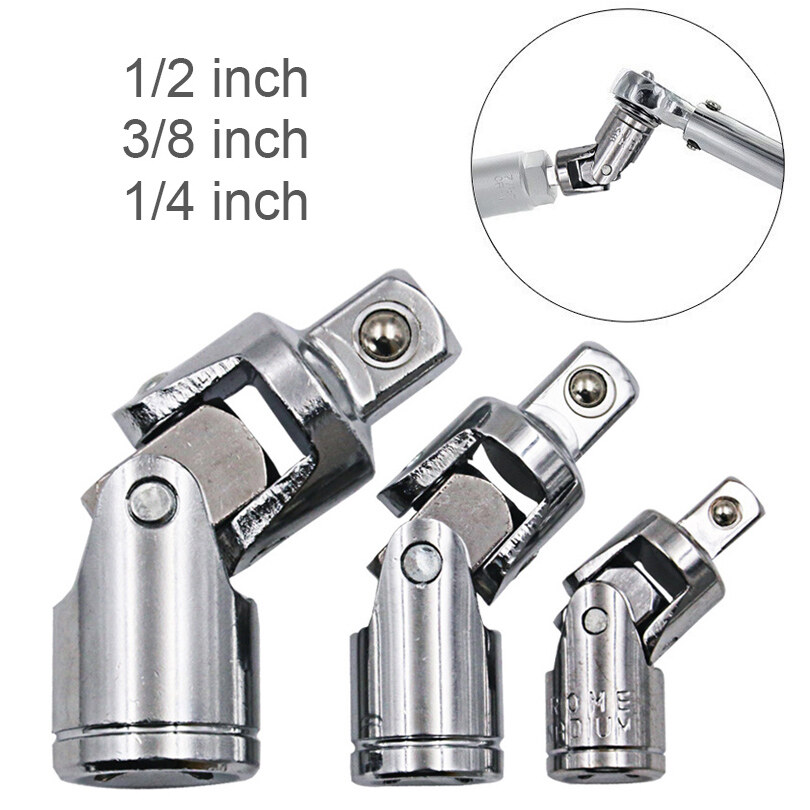 1/2 3/8 1/4 inch 360 degree socket wrench joint swivel knuckle joint air impact wobble socket adapter hand tool