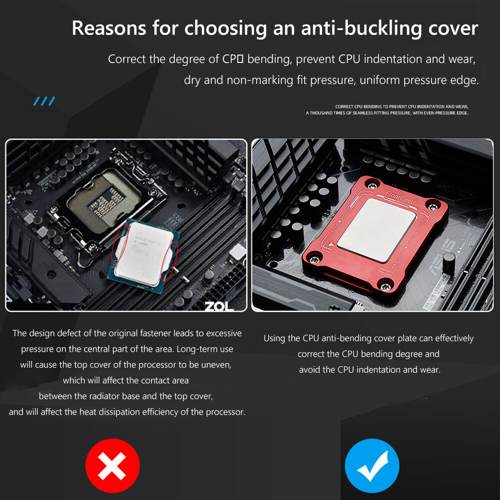 FinalCool CNC CPU Bending Correction Fixing Buckle for LGA1700-BCF Intel Gen 12