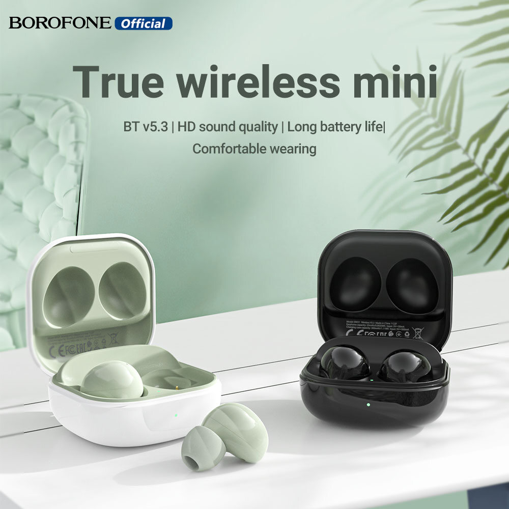 BOROFONE BW21 TWS Earbuds Wireless Headphones Bluetooth Headset BT 5.3 With Microphone Touch Control HD Stereo Sports earphone For iOS Android Xiaomi Huawei Oppo Vivo Sumsung Phone Universal Headphones