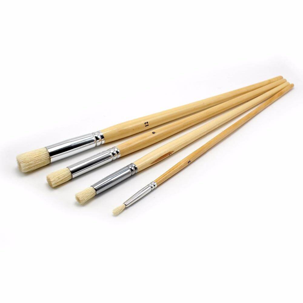 Hog Artist Brush Bristles Round Artist Watercolor Brush Oil Painting Brush Set brushes for painting school educational supplies