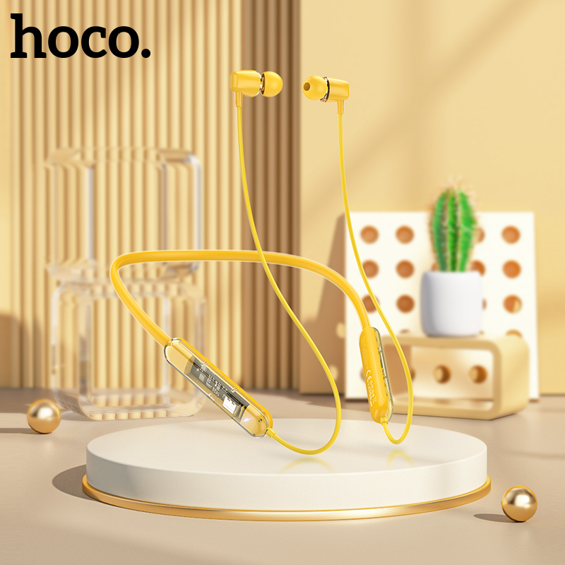 HOCO Original ES65 Dream Bluetooth 5.3 Headset IPX5 Waterproof Sports Headphones Transparent series Neckband Wireless Headphones ios Android with Microphone