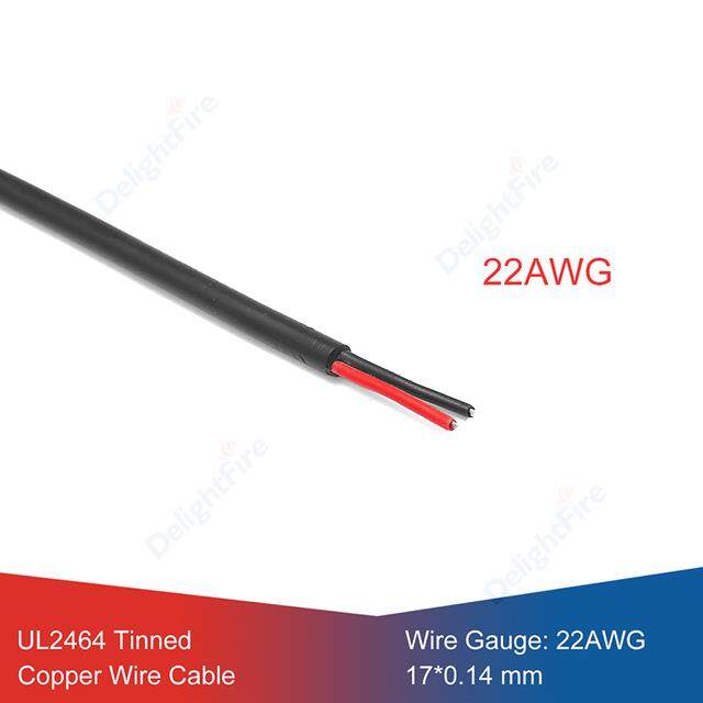 [HOT W] 2pin Speakers Wire 22AWG 20AWG 18AWG PVC Jacketed Electrical Wire 12V 2 Conductor Wires