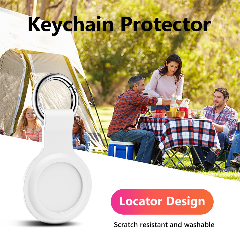 Portable Silicone Protective Cover with Keychain for Airtags Protective Case for Airtags