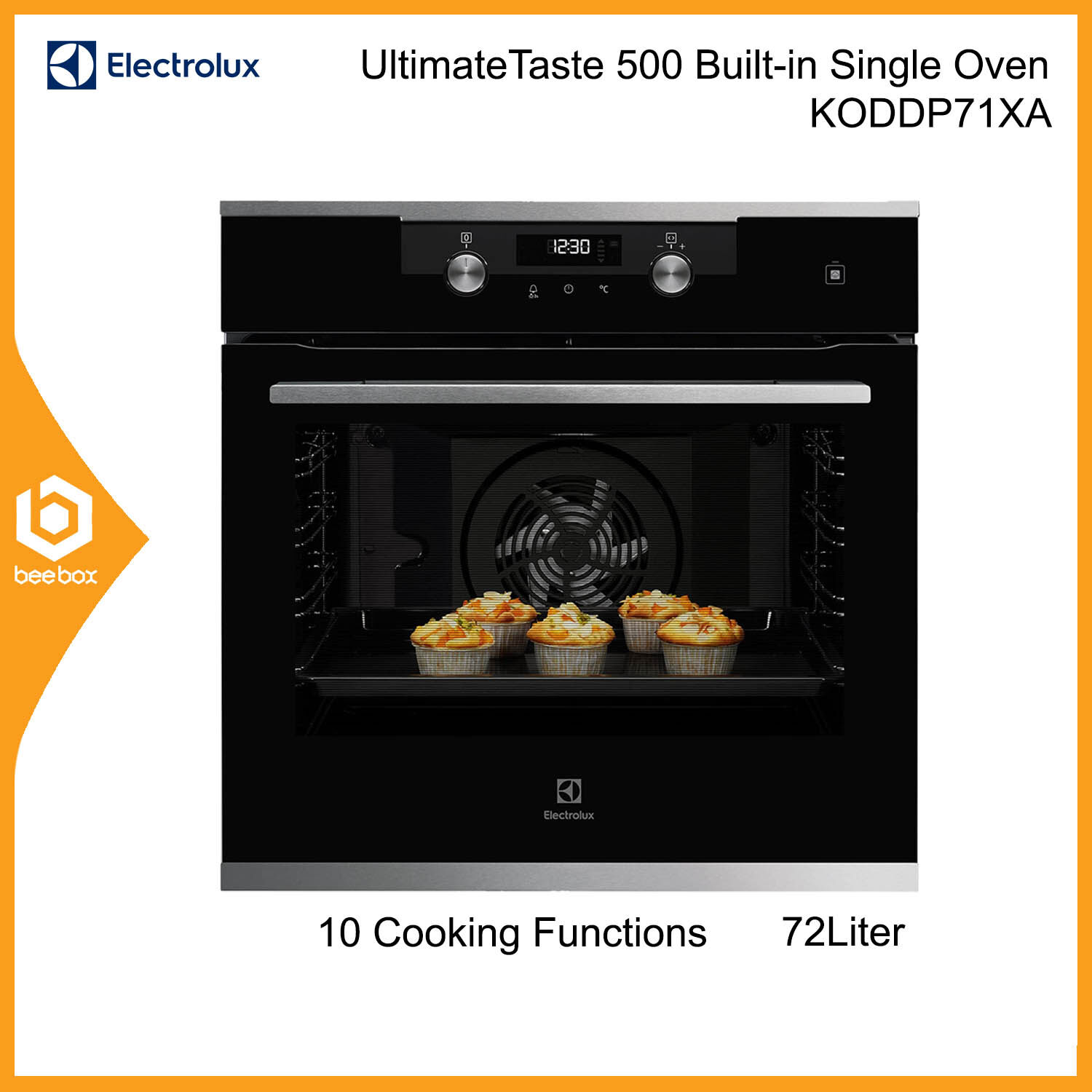Electrolux KODDP71XA 60cm 72L UltimateTaste 500 Builtin Single Oven