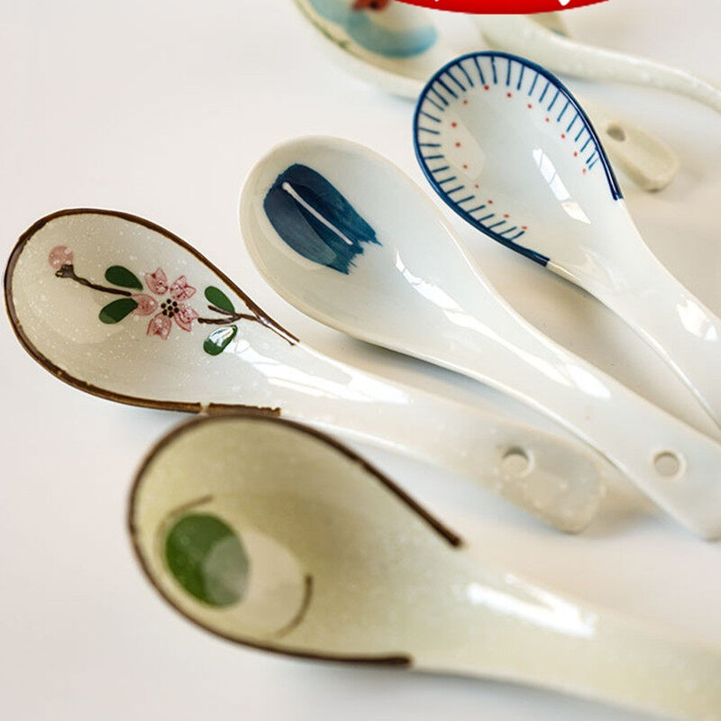 OMK Japanese style Ceramic Soup Spoon