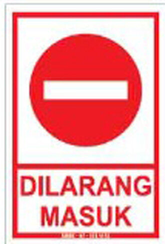 TNB Dilarang Masuk Signage/ no entry /safety sign pc material uv ...