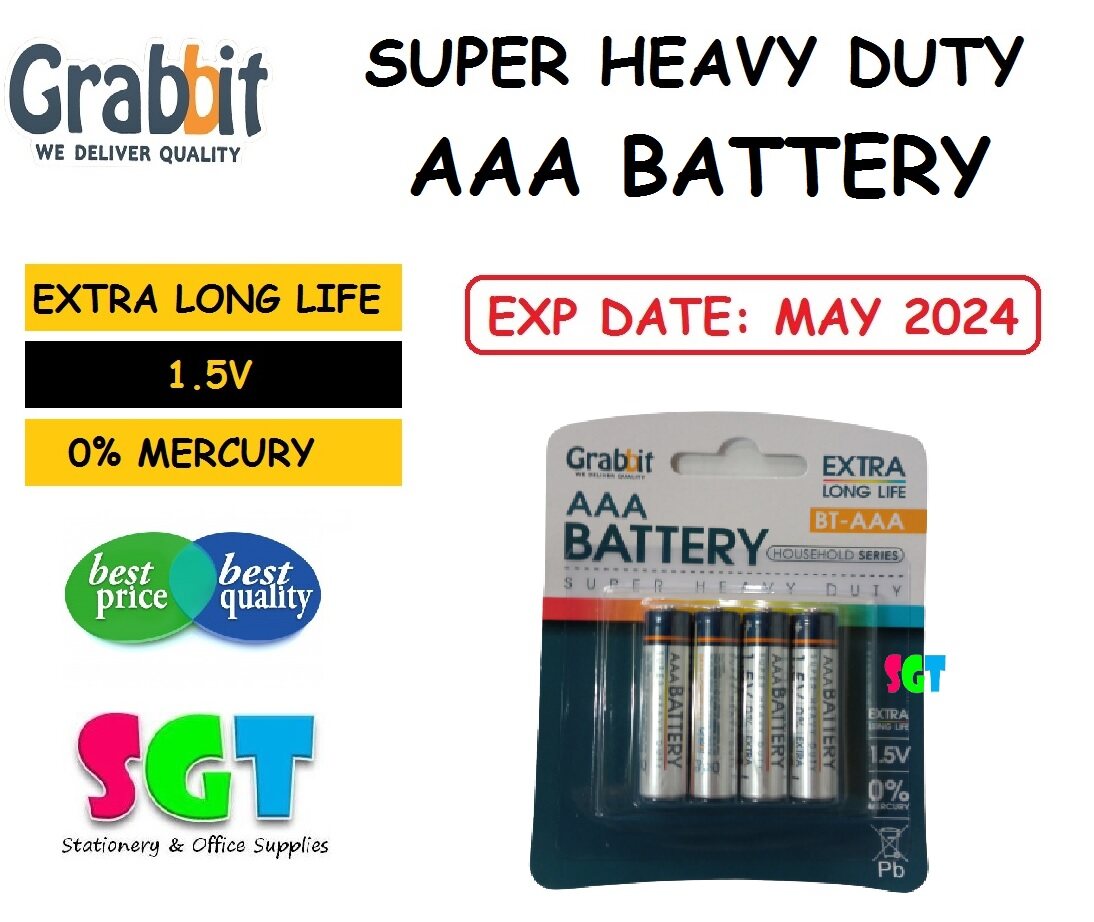 GRABBIT Super Heavy Duty Battery ( 9V/ AA/ AAA/ CR2032 / CR2025/ CR2016