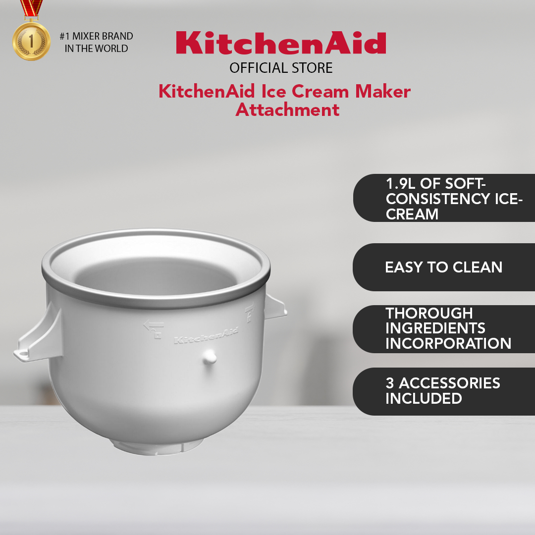 Kitchenaid ice cream maker best sale for stand mixer kica0wh